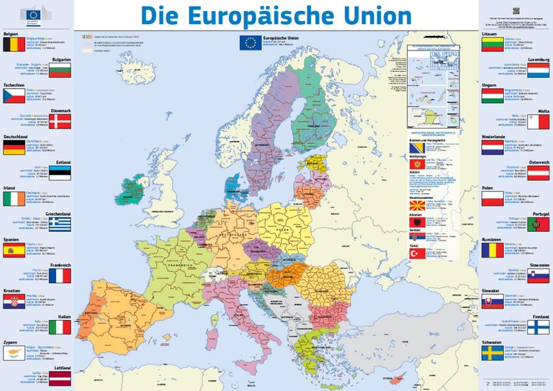 Karte der Europäischen Union. Europäische Kommission, 2020